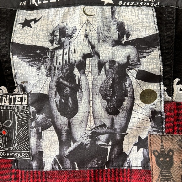 Kleep Black Red Brick Layer Jean Jacket Boys 7/8  Premium Washed Cotton Denim - Picture 6 of 9